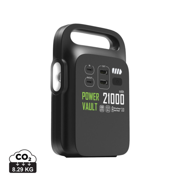 Přenosná nabíjecí stanice Power Vault 21000mAh z RCS RPET černá