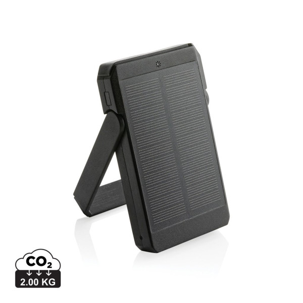 Solární bezdrát. powerbanka Skywave 5000mAh 10W z RCS RPET černá