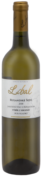 Bílé víno Rulandské šedé 2018 výběr z hroznů - polosladké (1)