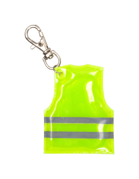 mini reflective vest keyring žlutá