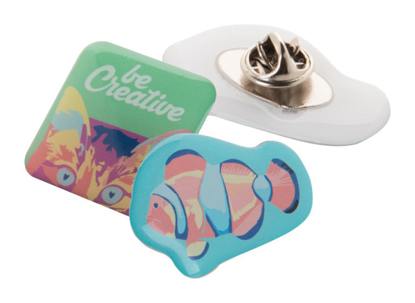 custom made badge bílá