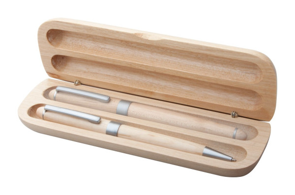 wooden pen set přírodní