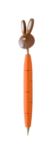 wooden ballpoint pen, rabbit oranžová