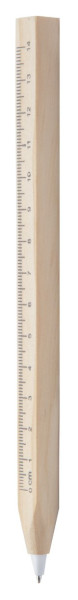 ballpoint pen with ruler přírodní