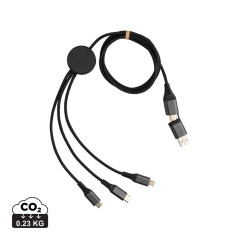 Nabíjecí kabel 6 v 1 Terra 120cm z RCS recykl. hliníku a TPE