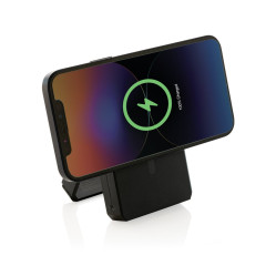 Solární bezdrát. powerbanka Skywave 5000mAh 10W z RCS RPET černá