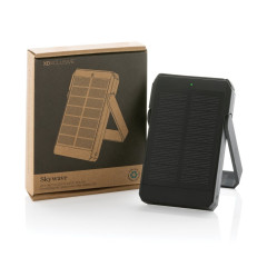 Solární bezdrát. powerbanka Skywave 5000mAh 10W z RCS RPET černá