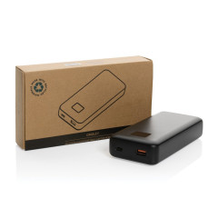 Powerbanka na notebook 20000mAh 65W Gridley z RCS plastu černá