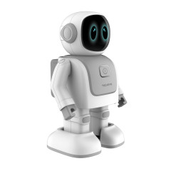 Tančící robot s reproduktorem Robert bílá, šedá
