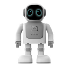 Tančící robot s reproduktorem Robert bílá, šedá