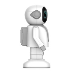 Tančící robot s reproduktorem Robert bílá, šedá