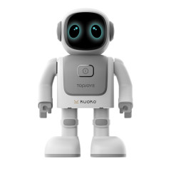 Tančící robot s reproduktorem Robert bílá, šedá
