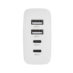 Cestovní nabíječka TravelCharge Pro s USB C z RCS plastu bílá, černá