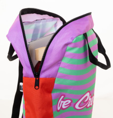 SuboBag Slimback custom RPET laptop backpack bílá