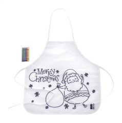 Julfar Cook colouring Christmas apron for kids
