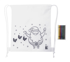 Julfar Bag B colouring Christmas drawstring bag