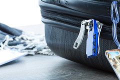 luggage lock červená