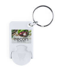 trolley coin keyring oranžová