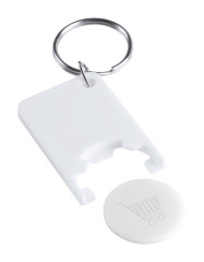 trolley coin keyring oranžová