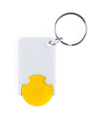 trolley coin keyring oranžová