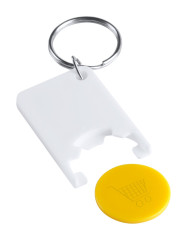trolley coin keyring oranžová