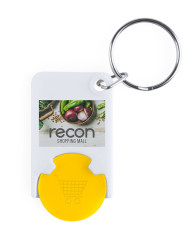 trolley coin keyring oranžová
