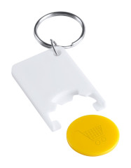 trolley coin keyring oranžová