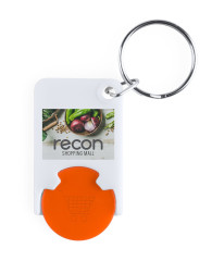 trolley coin keyring oranžová