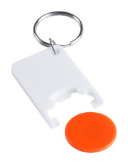 trolley coin keyring oranžová