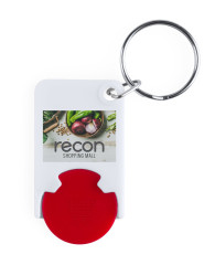trolley coin keyring oranžová