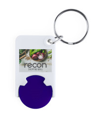 trolley coin keyring oranžová