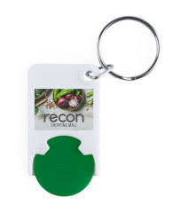 trolley coin keyring oranžová