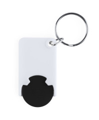 trolley coin keyring oranžová