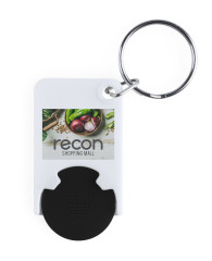 trolley coin keyring oranžová