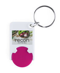 trolley coin keyring oranžová