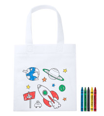 colouring shopping bag bílá