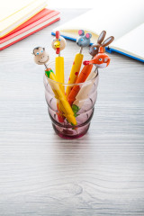 wooden ballpoint pen, rabbit oranžová